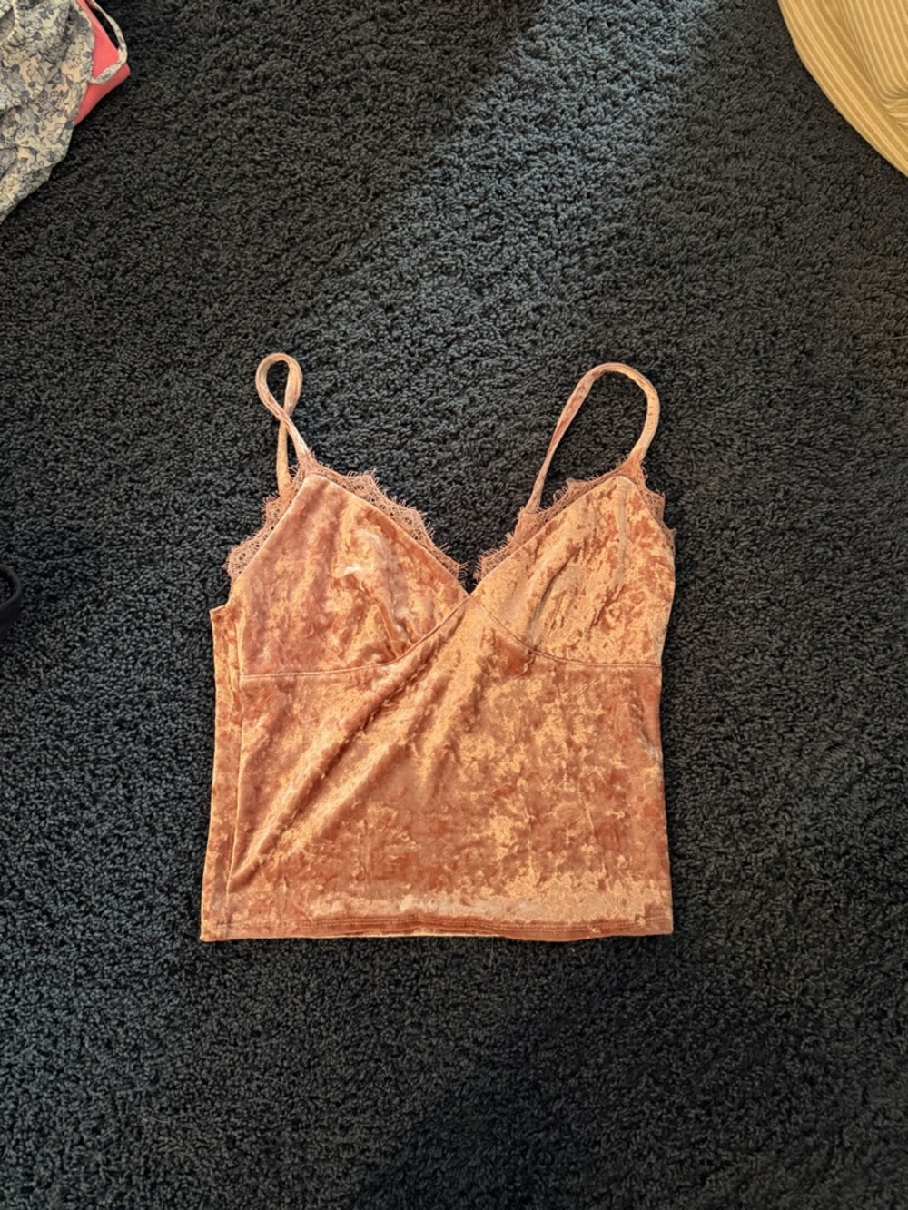 Forever 21 Dusty Rose Velvet Cami